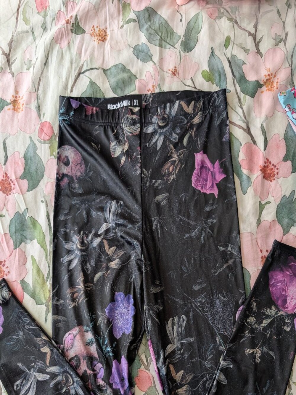 Black Milk skull and floral leggings